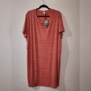Ava and viv orange ribbed bodycon dress sz 3x nwt
